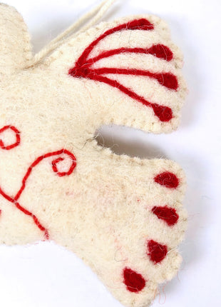 Handmade Wool Felt Dove Hanging Ornament – Peace Bird Christmas Tree & Home Décor