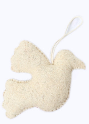 Handmade Wool Felt Dove Hanging Ornament – Peace Bird Christmas Tree & Home Décor