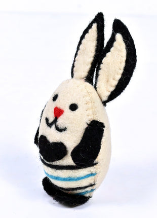 Handmade Wool Felt Bunny Ornament – Cute Rabbit Easter Decoration & Nursery Home Décor