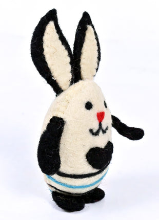 Handmade Wool Felt Bunny Ornament – Cute Rabbit Easter Decoration & Nursery Home Décor