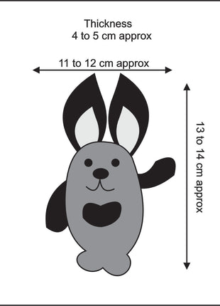 Handmade Wool Felt Bunny Ornament – Cute Rabbit Easter Decoration & Nursery Home Décor