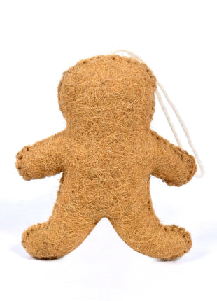 Handmade Wool Felt Gingerbread Man Hanging Ornament – Christmas Tree Decoration & Holiday Home Décor