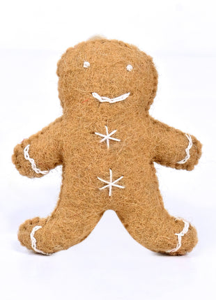 Handmade Wool Felt Gingerbread Man Hanging Ornament – Christmas Tree Decoration & Holiday Home Décor
