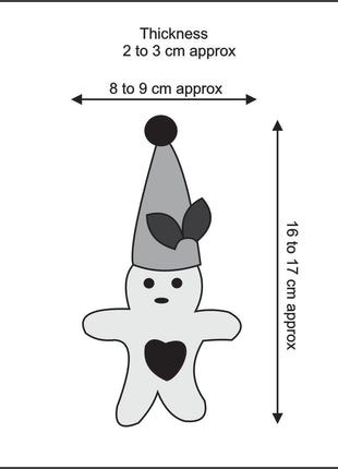 Handmade Wool Felt Gingerbread Christmas Hanging Ornament – Festive Holiday Tree & Home Decoration