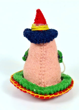 Handmade Wool Felt Fairy House Hanging Ornament – Whimsical Home & Nursery Decoration