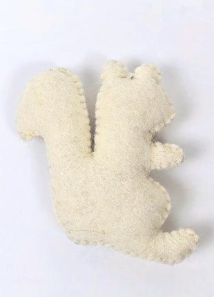 Handmade Wool Felt Squirrel Hanging Ornament – Woodland Animal Decoration for Nursery & Home Décor