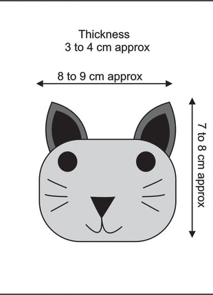 Handmade Wool Felt Cat Face Hanging Ornament – Cute Kitty Decoration for Home, Nursery & Pet Lovers
