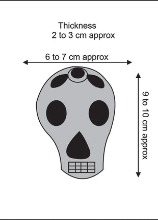 Handmade Wool Felt Sugar Skull Hanging Ornament – Halloween Skull Decor for Spooky Home & Party Decorations
