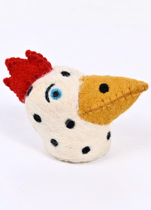 Handmade Wool Felt Chicken Ornament – Cute Farmhouse Chicken Decoration for Home & Nursery Décor