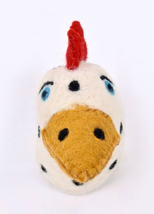 Handmade Wool Felt Chicken Ornament – Cute Farmhouse Chicken Decoration for Home & Nursery Décor