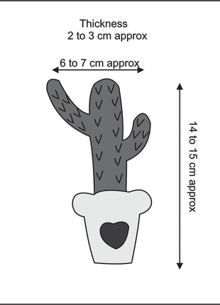 Handmade Wool Felt Cactus Ornament – Cute Cactus in Yellow Pot for Home & Nursery Décor