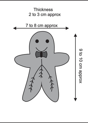 Handmade Gingerbread Man Wool Felt Hanging Ornament – Christmas Tree Decoration & Holiday Home Décor