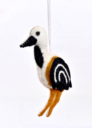 Handmade Stork Wool Felt Hanging Ornament – Cute Bird Decoration for Nursery, Baby Room & Home Décor