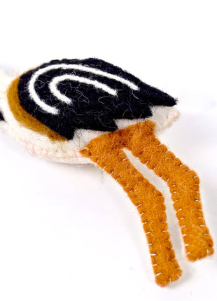 Handmade Stork Wool Felt Hanging Ornament – Cute Bird Decoration for Nursery, Baby Room & Home Décor