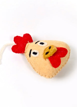 Handmade Chicken Wool Felt Hanging Ornament – Cute Farmhouse Chicken Decoration for Nursery, Kids Room & Home Décor