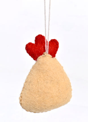 Handmade Chicken Wool Felt Hanging Ornament – Cute Farmhouse Chicken Decoration for Nursery, Kids Room & Home Décor