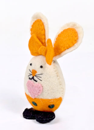 Handmade Bunny Wool Felt Ornament – Cute Easter Rabbit Felt Decoration for Spring, Nursery & Home Décor