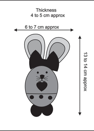 Handmade Bunny Wool Felt Ornament – Cute Easter Rabbit Felt Decoration for Spring, Nursery & Home Décor