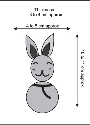 Handmade White Bunny Wool Felt Ornament – Cute Rabbit Felt Decoration for Easter, Spring, Nursery & Home Décor