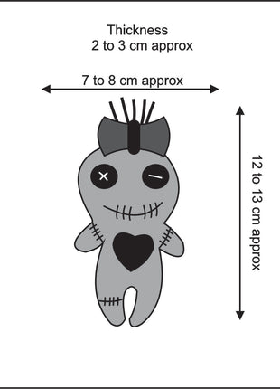 Handmade Voodoo Doll Wool Felt Hanging Ornament – Cute Gothic Felt Doll Decoration for Halloween, Spooky Home Décor & Collectible Gifts