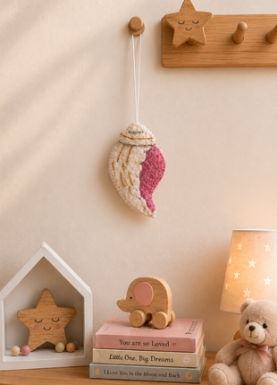 Handmade Angel Wing Wool Felt Hanging Ornament – Embroidered Felt Wing Decoration for Christmas Tree, Home & Spiritual Décor
