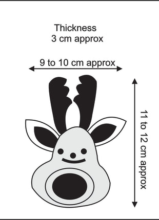 Handmade Reindeer Wool Felt Hanging Ornament – Cute Christmas Reindeer Felt Decoration for Christmas Tree