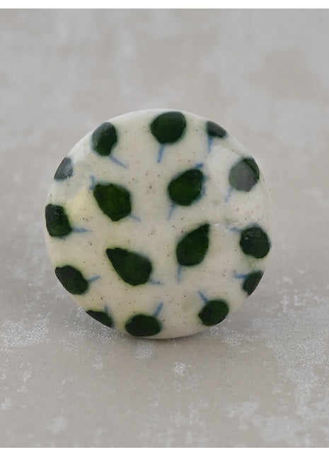Green Design Blue Pottery Drawer Knob