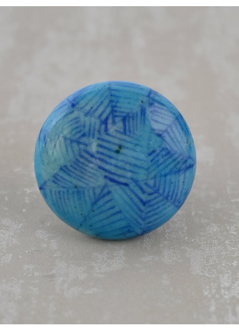Turquoise Color Blue Pottery Drawer Knob