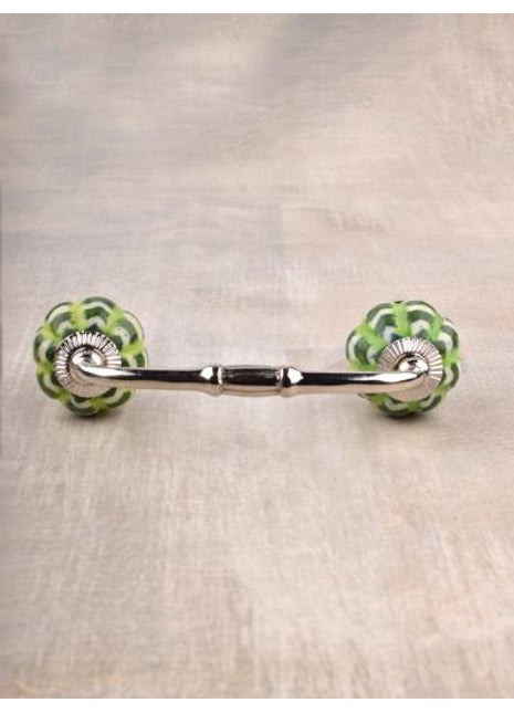Green Ceramic Kitchen Cabinet Melon Shaped Pull