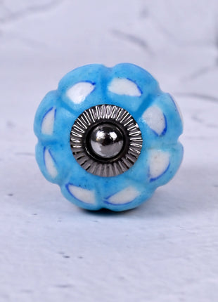 White and Turquoise design knob