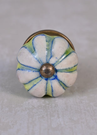 Lime Green Base Flower Knob