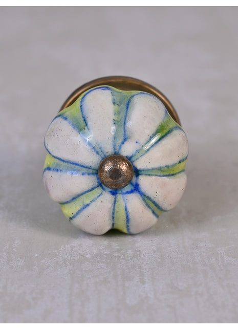 Lime Green Base Flower Knob