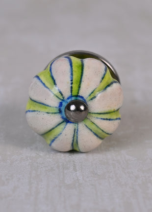 Lime Green Base Flower Knob