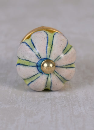 Lime Green Base Flower Knob