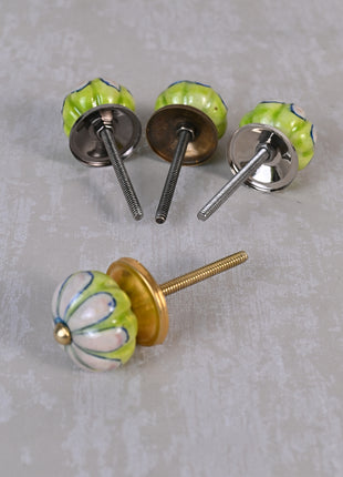Lime Green Base Flower Knob