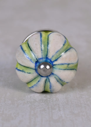 Lime Green Base Flower Knob