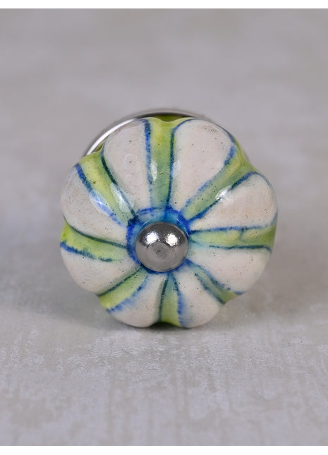 Lime Green Base Flower Knob