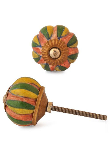 Green,Yellow and Brown Melon knob