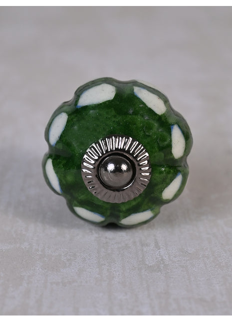 Vintage Green Melon Shaped Ceramic Wardrobe Cabinet Knob