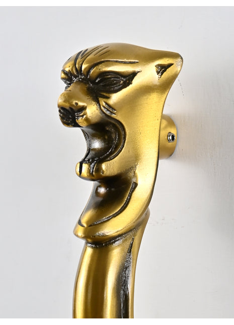 Tiger Head Antique Brass Finished Door Handles - Vintage Style Cabinet Furniture Hardware