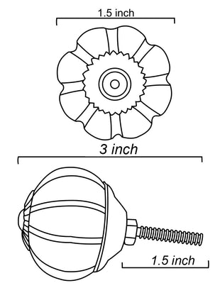 White and Turquoise design knob