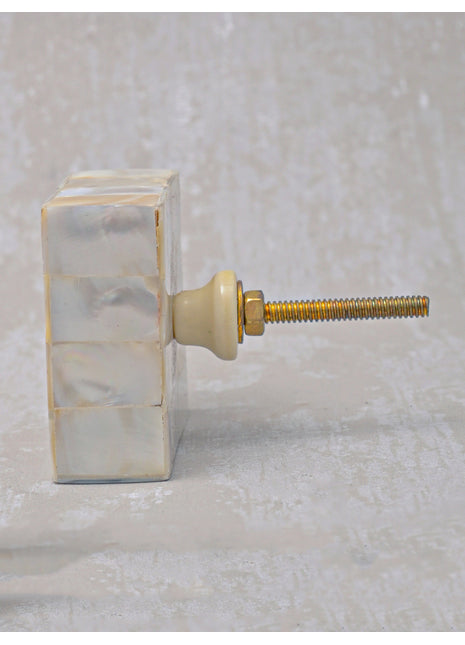 Unique Square Shaped Mother of Pearl Drawer Cabinet Knob