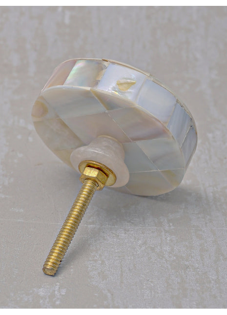 Antique Round Shaped Mother Of Pearl Kitchen Cabinet Knob