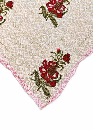 Hand Block Print Double-Sided Cotton Quilt – Soft Reversible Bedding