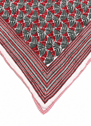 Hand Block Print Reversible Cotton Quilt – Double-Sided Floral Print Bedspread
