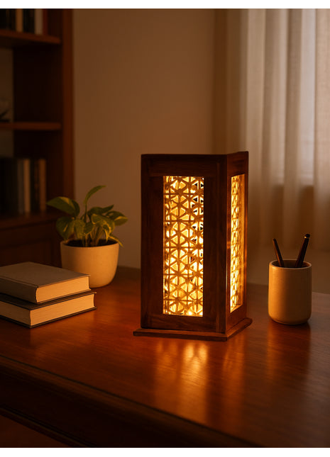 Beautiful Unique Wooden Table lamp