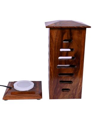 Beautiful Unique Wooden Table lamp (Size H: 9.5" x W: 4.9")