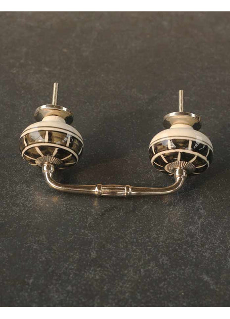 White and Black Cabinet Pull