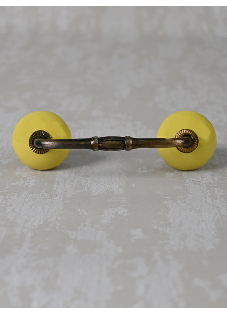 Yellow Ceramic Cabinet Pull