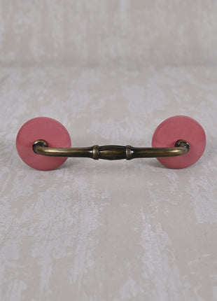 Pink Round Ceramic Cabinet Drawer Pull